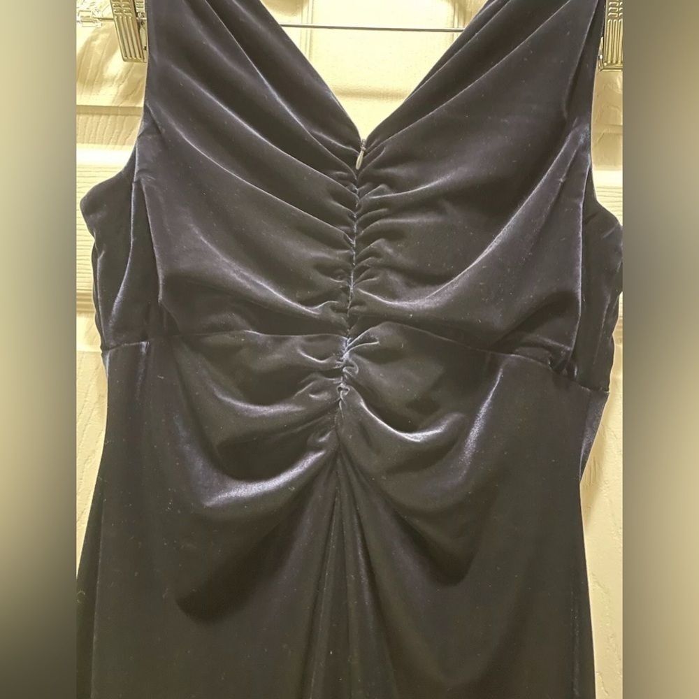 Scarlett Nite Navy Blue Embellished Formal Velvet Dress Size 10 - Picture 6 of 6